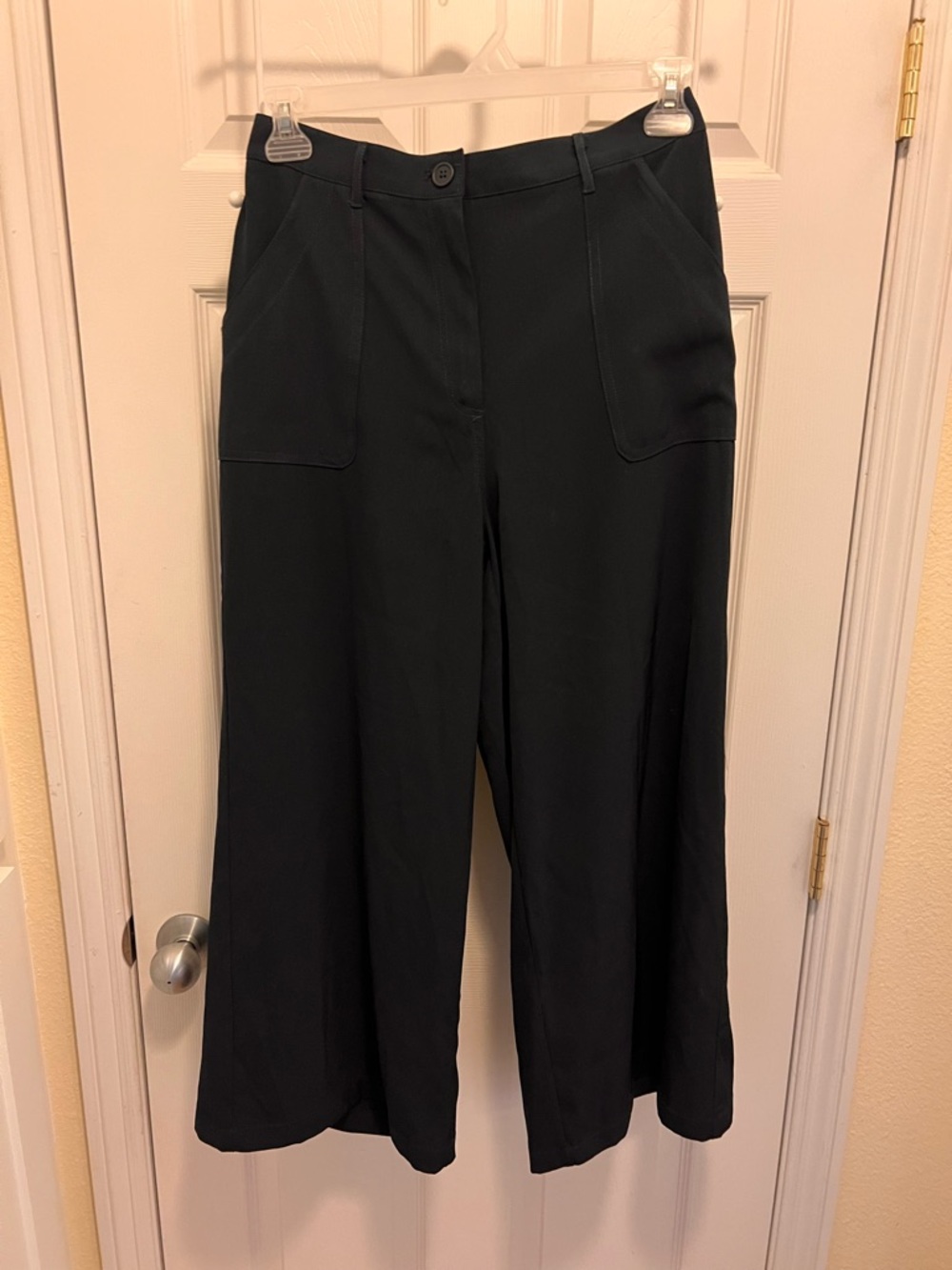 Wide-Leg Navy Blue Women’s Pants - Classic Pull-On Style
